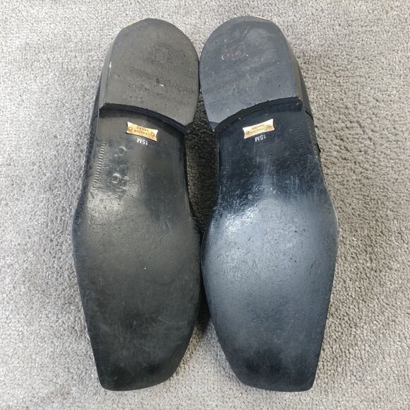 Giorgio Brutini Genuine Snake Skin Leather Mens Size 15 Dress Shoes Black - Picture 4 of 13